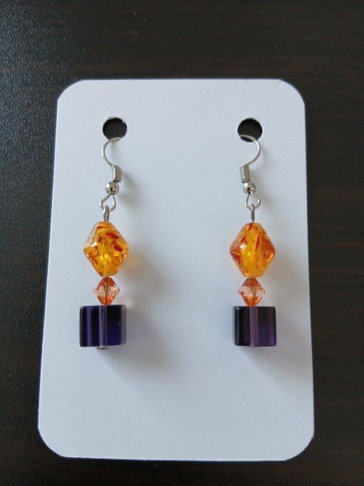 Boucles d'oreille faites main 